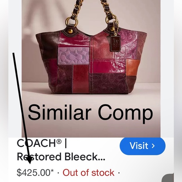 EUC MSRP $400 Limited Edition Vintage Coach Patchwork Shoulder Bag! - Picture 13 of 13